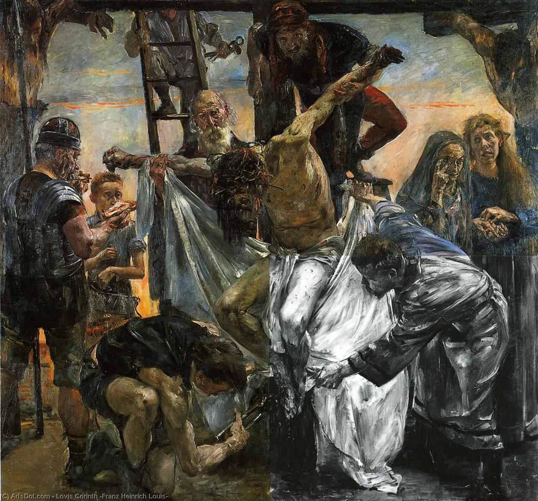 The Deposition — 罗维斯·科林斯, Oil On Canvas, Expressionist Realism