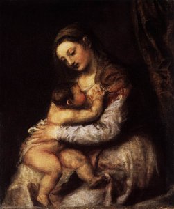 La Virgen María Sosteniendo Al Niño Jesús — Tiziano