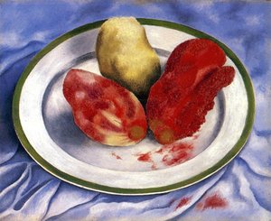 Tunas (still Life With Prickly Pear Fruit) — Frida Kahlo, Contemporary Realism