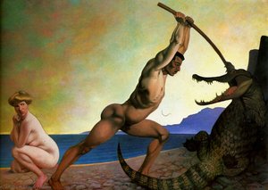 Persee Killing The Dragon — Félix Vallotton, Naive Primitivism