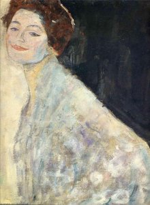 Retrato De Uma Senhora Em Branco (incompleto) — Gustav Klimt