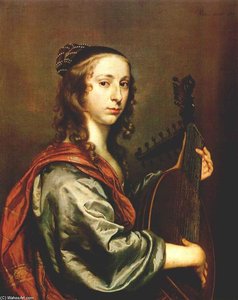Lady Playing The Lute — Johannes Mytens