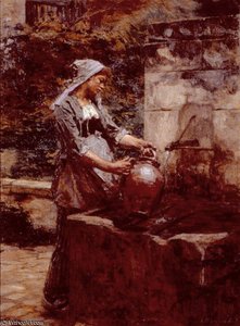 L_hermitte Leon Augustin A Water Drawer — Léon Augustin L'hermitte