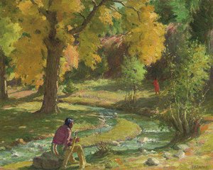 Bawling Deer ^ Son, Black Deer-taos — Joseph Henry Sharp