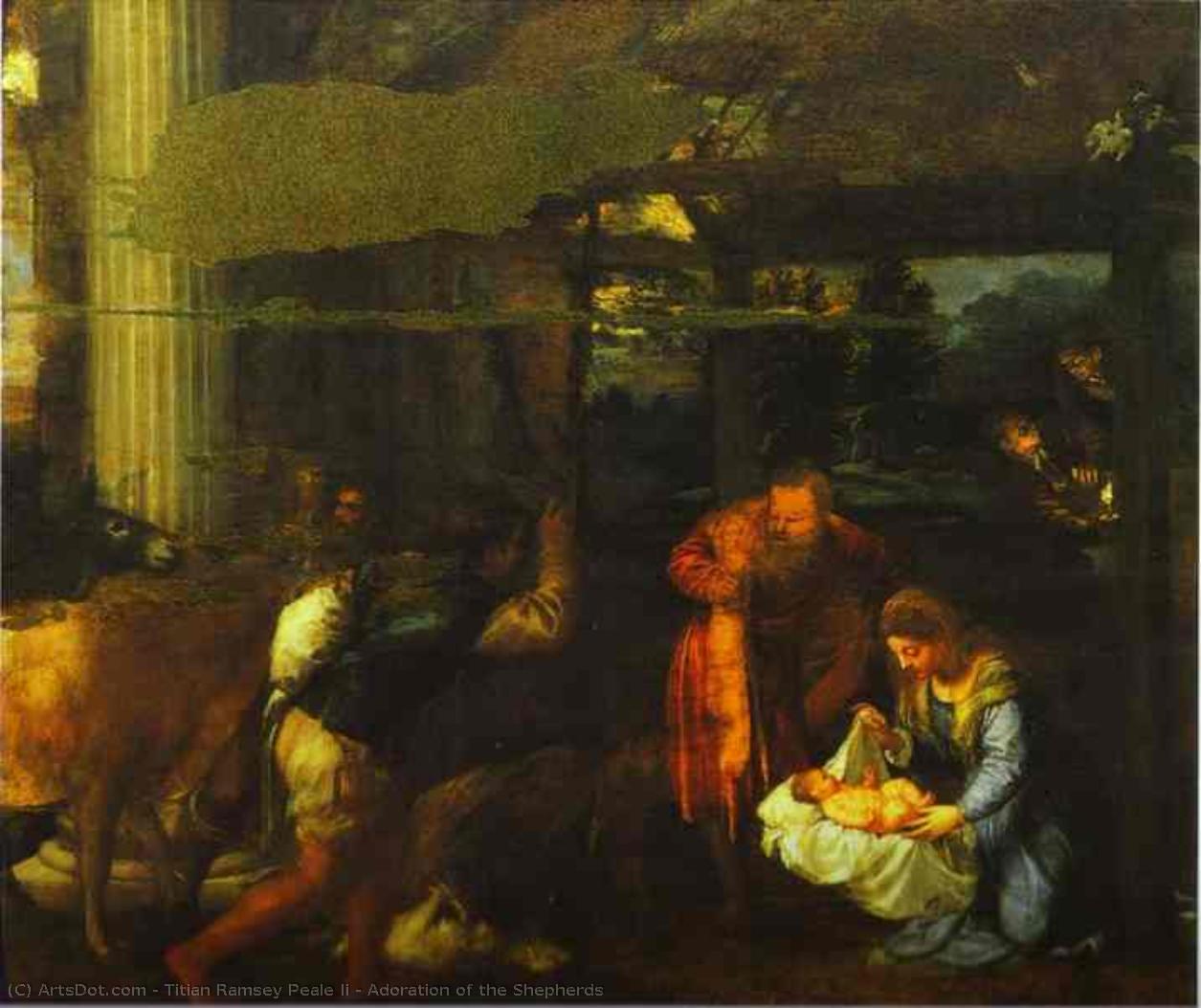 Adoration Of The Shepherds — Titian Ramsay Peale Ii, High Renaissance, Renaissance