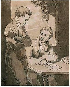 Portrait Of The Artist And His Friend, William Jackson Of Exeter — John White Abbott